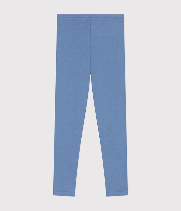 Jeggings bambina in jersey elasticizzato blu