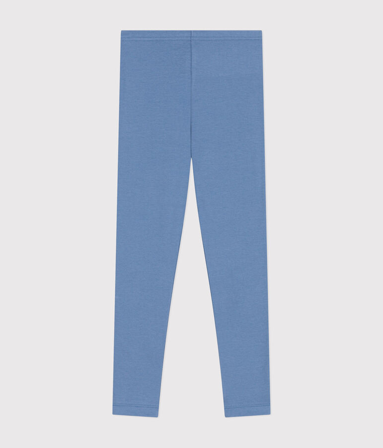 Jeggings bambina in jersey elasticizzato blu