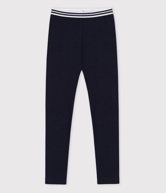 Jeggings bambina in cotone stretch blu SMOKING