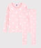 Pigiama snugfit cuore rosa bambina in cotone biologico rosa MINOIS/bianco MARSHMALLOW