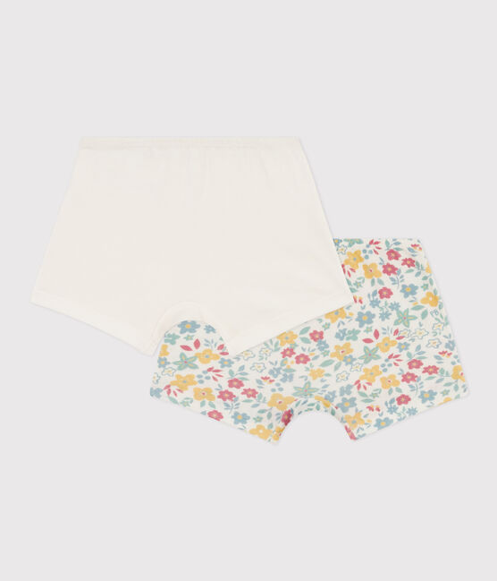 Confezione da 2 mutandine a fiori in cotone bambina variante 1