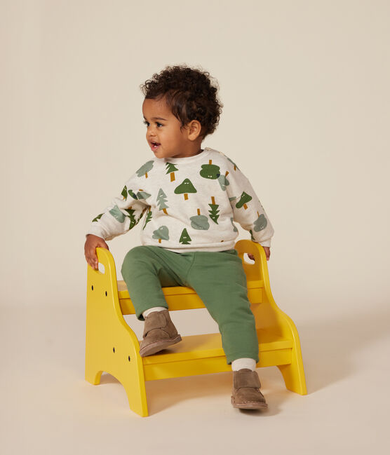 Maglia in tessuto felpato neonato beige MONTELIMAR/bianco MULTICO