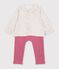 Set in cotone con stampa a fiori neonata multicolore
