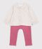 Set in cotone con stampa a fiori neonata multicolore