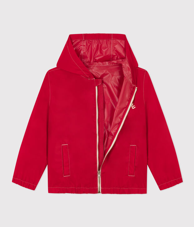 Giacca a vento in tessuto riciclato unisex rosso