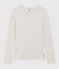 T-shirt L'ICONIQUE girocollo in cotone Donna grigio BELUGA CHINE