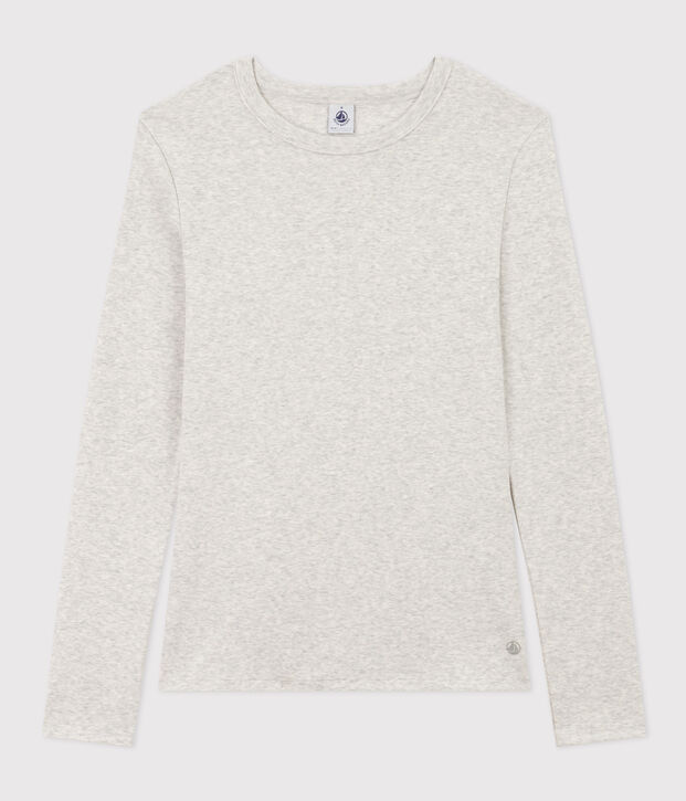 T-shirt L'ICONIQUE girocollo in cotone Donna BELUGA CHINE