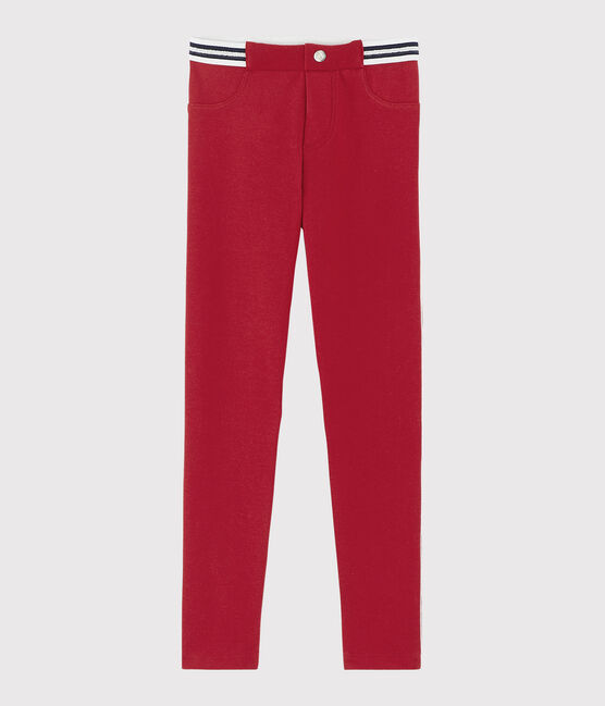 Jeggings in cotone elasticizzato bambina rosso TERKUIT