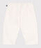 Pantaloni in velluto tinta unita neonato ecru MILK