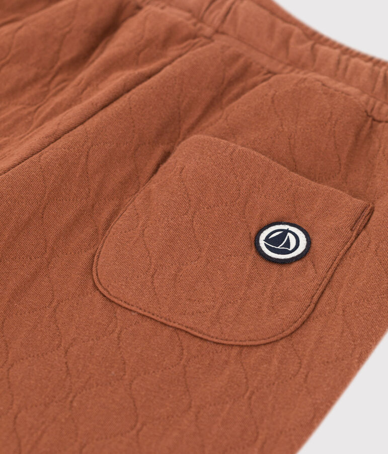 Pantalone in tubique trapuntato bambina / bambino marrone CINA