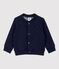 Cardigan bebè in tubique trapuntato blu SMOKING