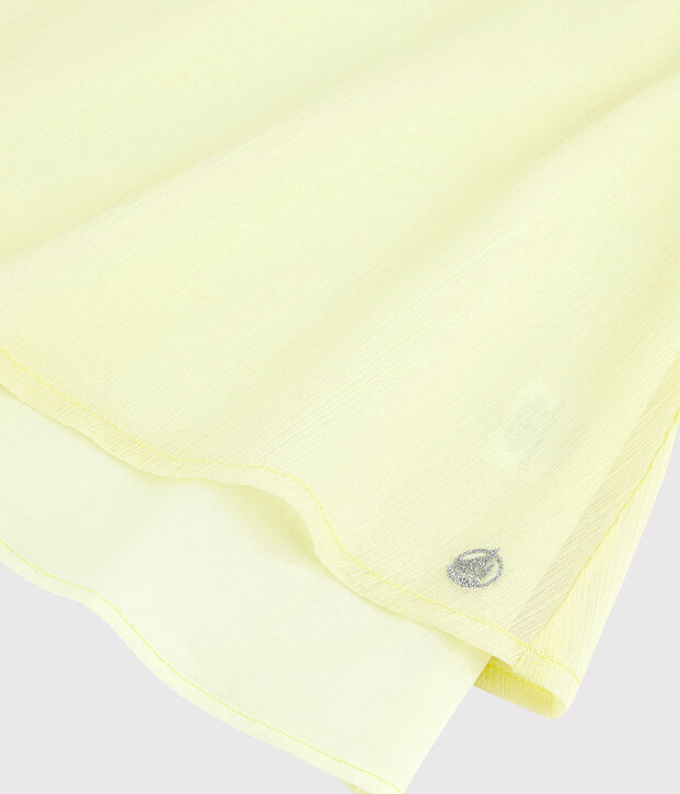 Abito da cerimonia in cr&ecirc;pe bambina giallo