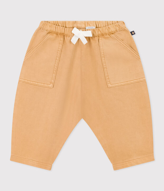 Pantaloni in denim colorato per beb&egrave; beige