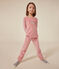 Pigiama bambino in velluto tinta unita rosa ROSEWOOD