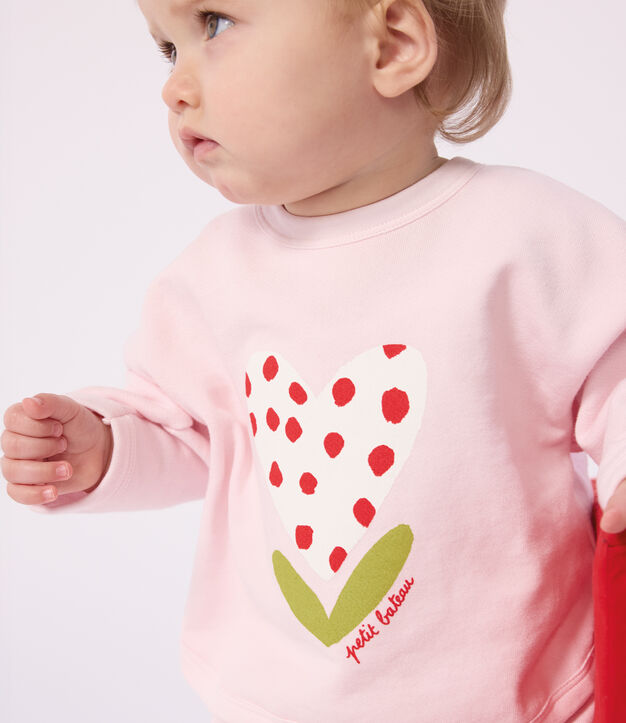 Felpa in cotone per neonati con motivi BARELY