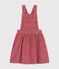 Abito salopette bambina in velluto rosa ROSEWOOD