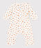 Bodyjama stampato in cotone bianco MARSHMALLOW/ ORANGE