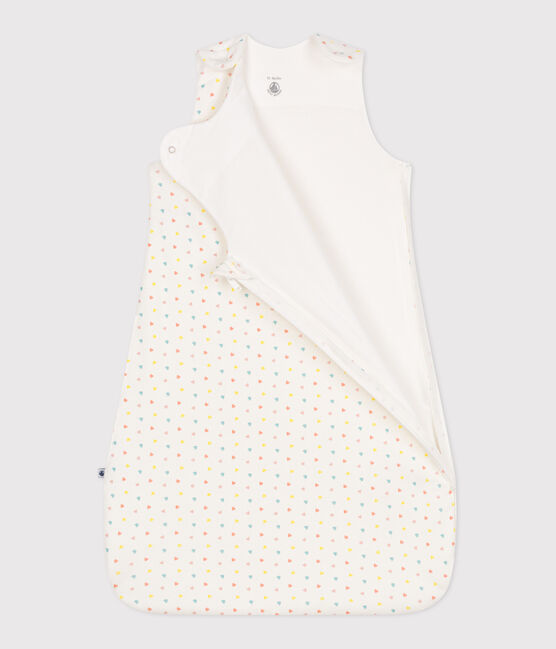 Sacco nanna neonato in cotone con stampa TOG 1 bianco MARSHMALLOW/bianco MULTICO