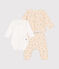 Set di 3 pezzi in tessuto felpato neonato bianco AVALANCHE/ MULTICO