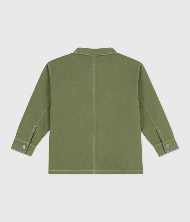 Giacca bambino in cotone tinta unita OLIVINE