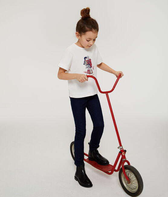 T-shirt a maniche corte bambina bianco MARSHMALLOW