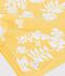 Tutina corta bebè Hawaii in cotone giallo ORGE/bianco MARSHMALLOW
