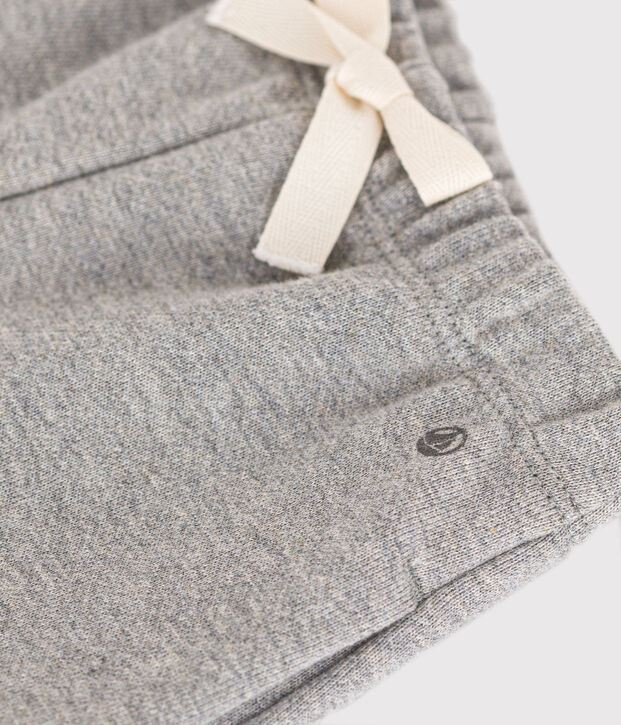 Pantaloni in tessuto felpato per beb&egrave; grigio