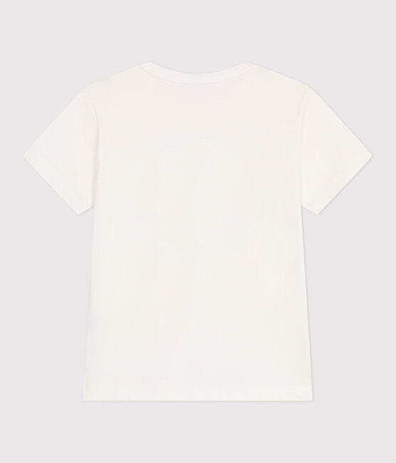 T-shirt a maniche corte in cotone con stampa bambino bianco MARSHMALLOW