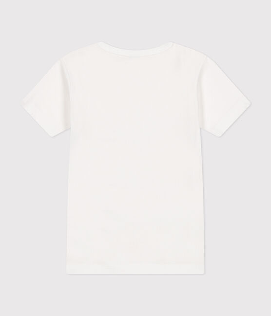 T-shirt a maniche corte in cotone bambino bianco ECUME