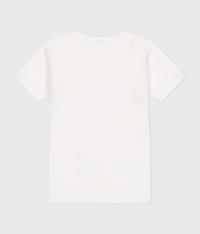 T-shirt a maniche corte in cotone bambino bianco ECUME