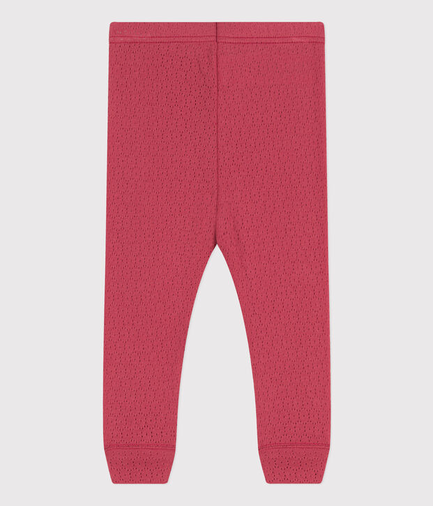 Legging b&eacute;b&eacute; en coton ajour&eacute; rosa