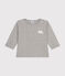 T-shirt bebè a maniche lunghe in cotone grigio CHATON CHINE