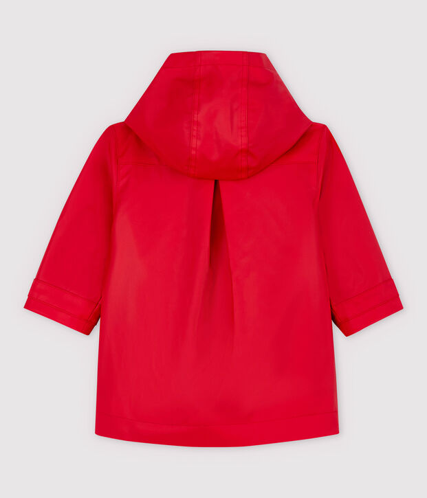 Trench in poliuretano beb&egrave; femmina rosso