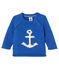 Pull jacquard per bebé maschio blu LIMOGES
