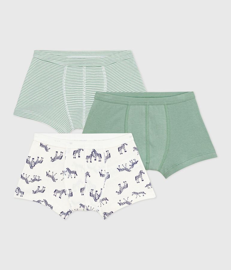 Set di boxer in cotone con stampa zebrata in vita bambino multicolore
