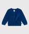Cardigan in tricot di cotone bebè blu INCOGNITO