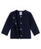 Cardigan in tubique trapuntato neonata blu SMOKING