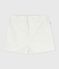 Shorts in cotone tinta unita neonato bianco MARSHMALLOW