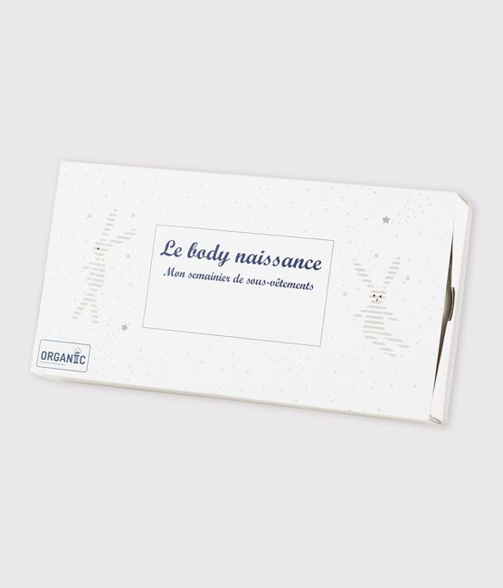 Confezione da 5 body incrociati bianchi manica corta bebè in cotone biologico variante 1