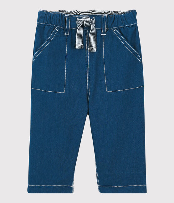 Pantaloni in cotone bebè. blu MAJOR