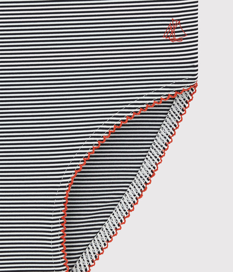 Costume intero bambina blu/bianco