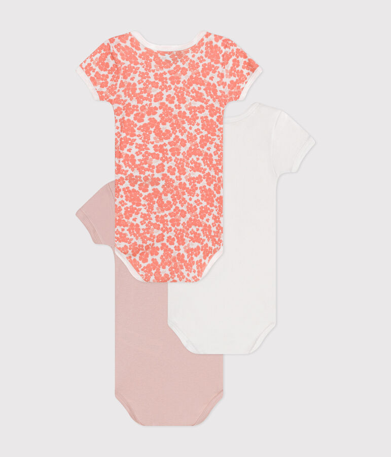 Confezione da 3 body beb&egrave; a maniche corte in cotone multicolore