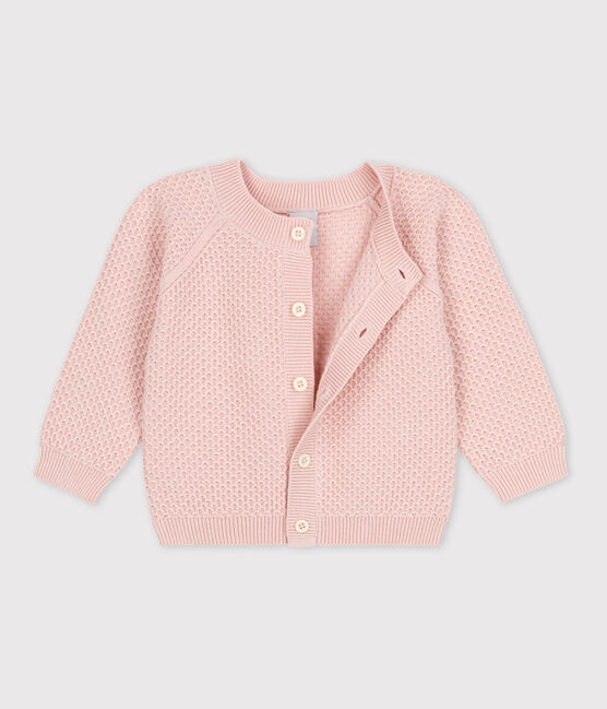 Cardigan in maglia di cotone per neonati rosa SALINE
