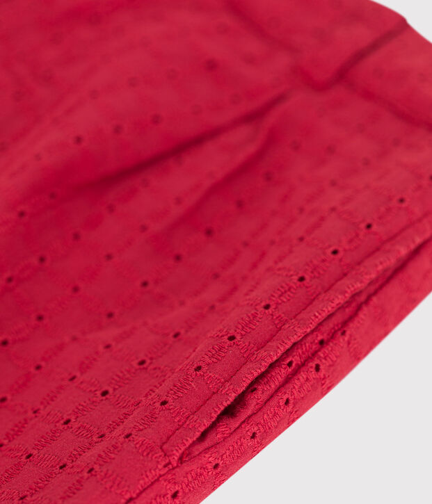 Shorts in cotone bambina rosso
