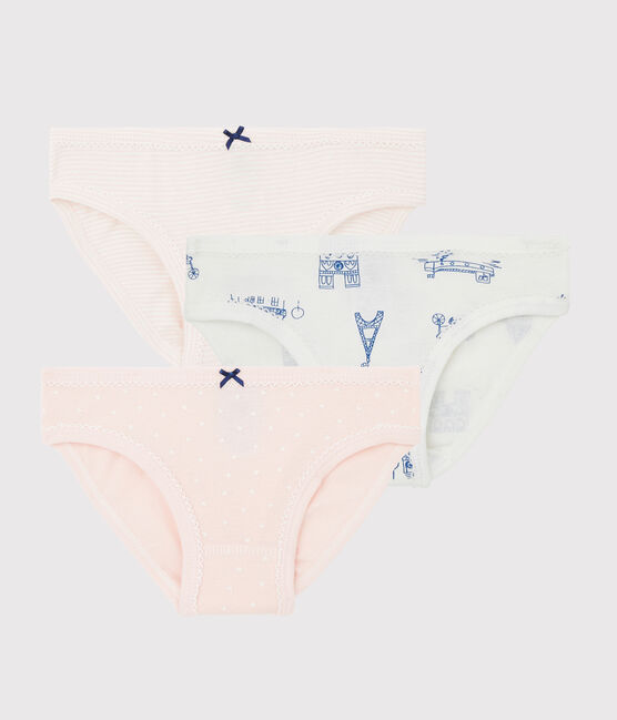 Confezione da 3 slip fantasia Parigi da bambina variante 1