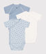 Set di 3 body incrociati a maniche corte in cotone neonato