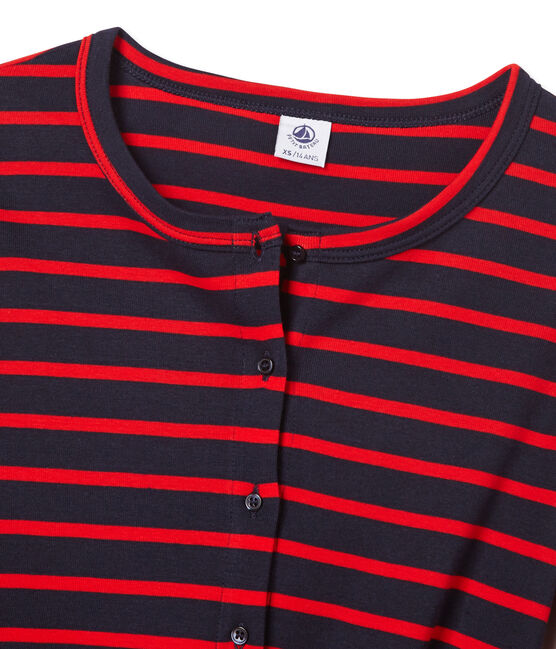 Cardigan donna iconico a righe blu SMOKING/rosso PEPS