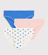 Confezione da 3 slip a cuoricini bambina in cotone ed elastam