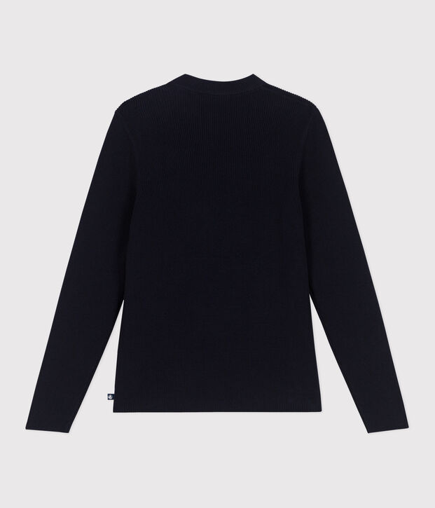 Pullover marinaro in cotone tinta unita donna SMOKING