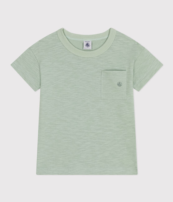 T-shirt bambino in jersey fiammato verde HERBIER
